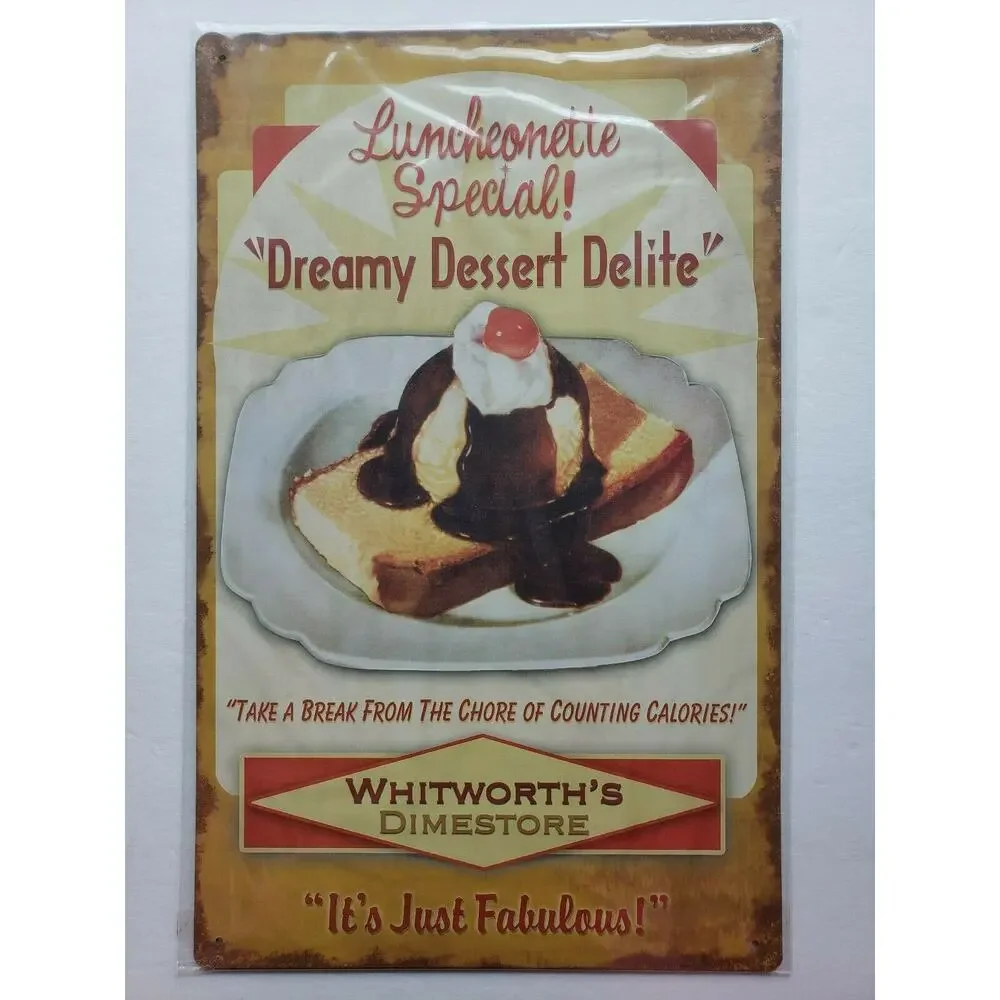 Whitworth's Dimestore Lunch 16 x10 Ohio Wholesale Rustic Retro Metal Signs 27933